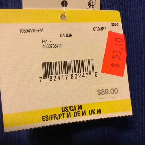 NWT ANNE KLEIN Royal Blue Knit Sweater - Picture 6 of 6